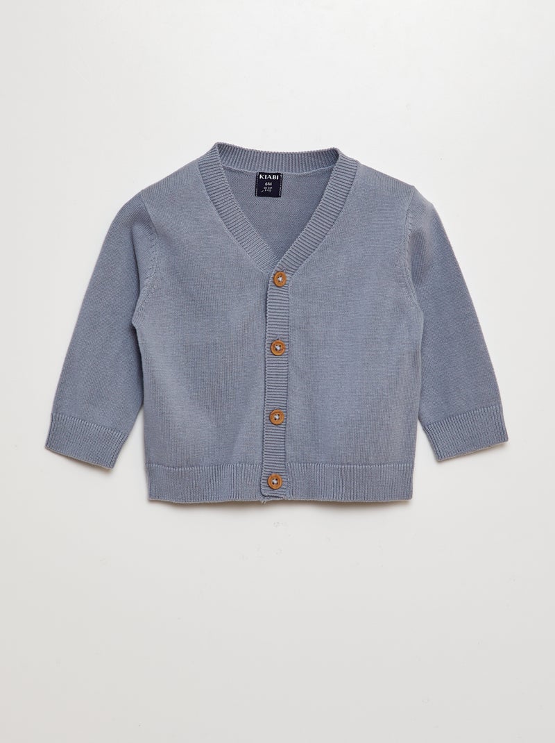Cardigan in maglia con scollo a V BLU - Kiabi