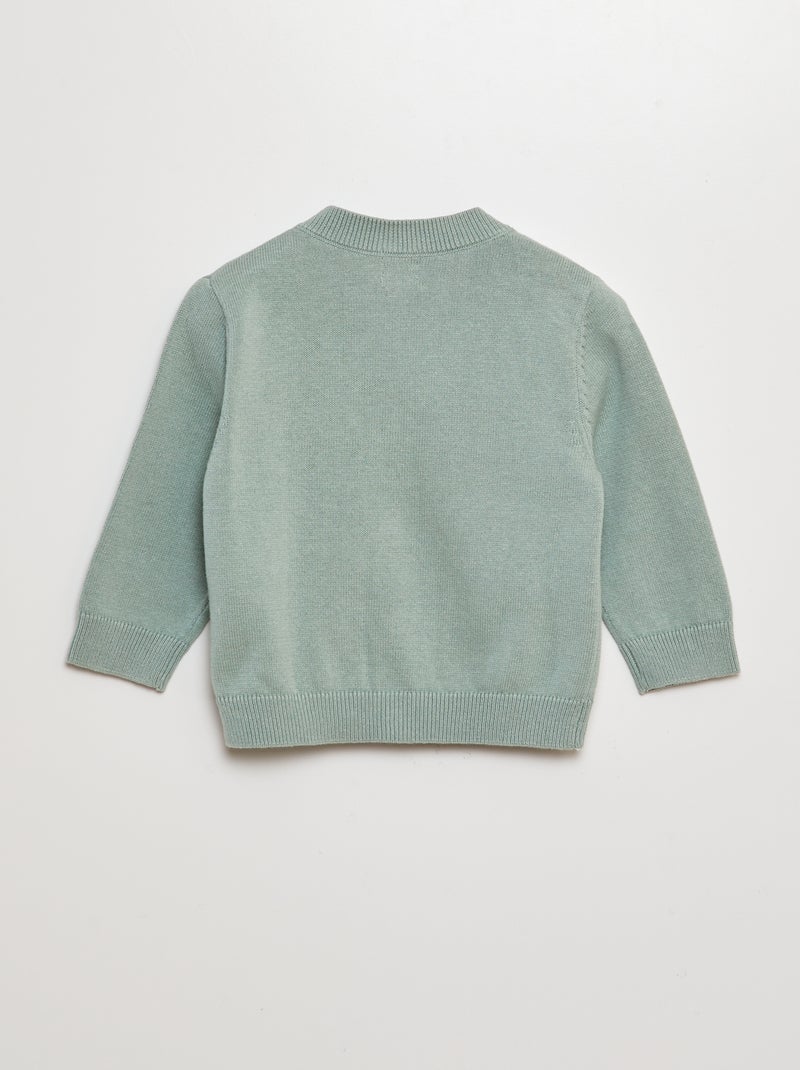 Cardigan in maglia con scollo a V VERDE - Kiabi