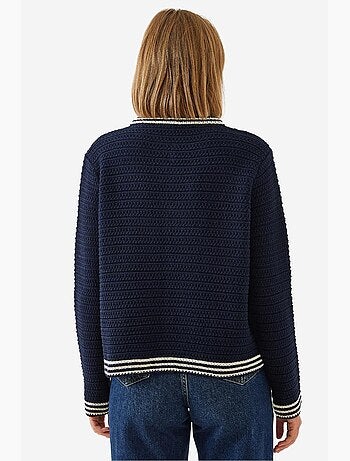 Cardigan in maglia con tasche abbottonate lucci