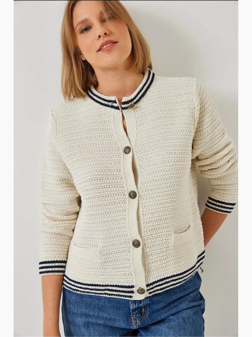 Cardigan in maglia con tasche abbottonate lucci - Kiabi