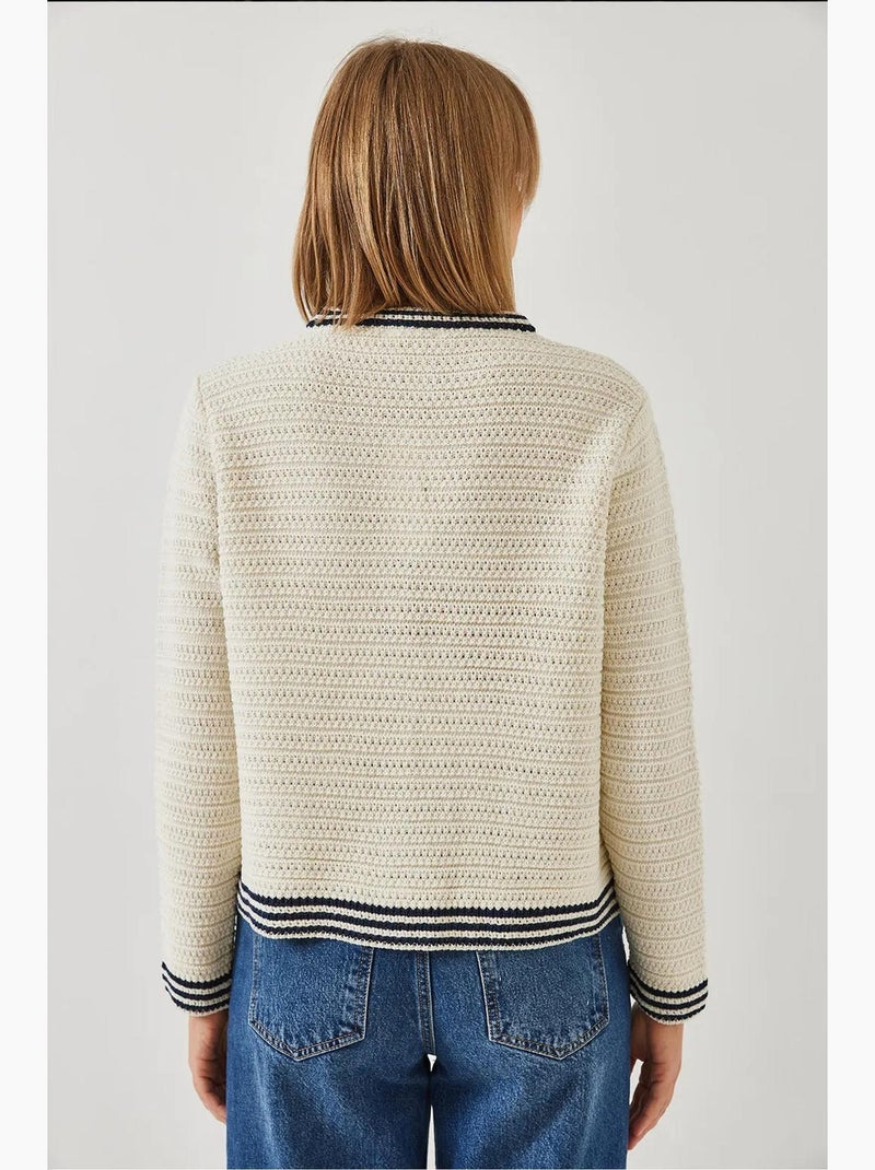 Cardigan in maglia con tasche abbottonate lucci Multicolore - Kiabi
