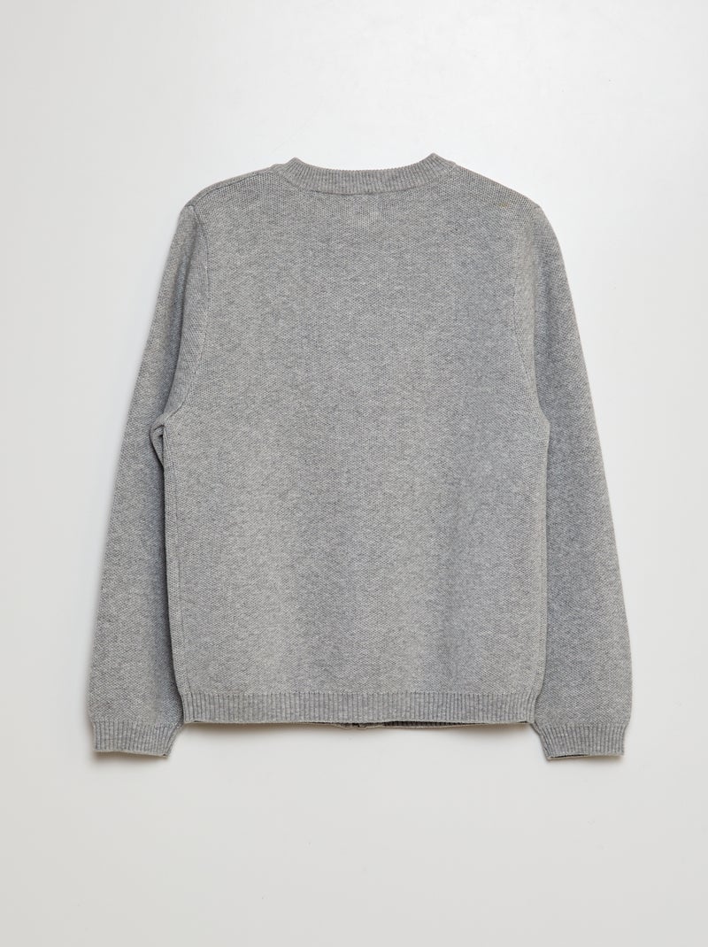 Cardigan in maglia con zip GRIGIO - Kiabi