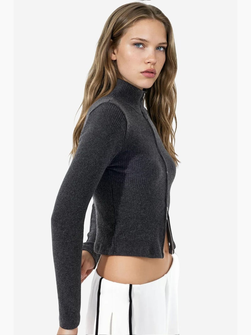 Cardigan in maglia da donna busem Grigio nero - Kiabi