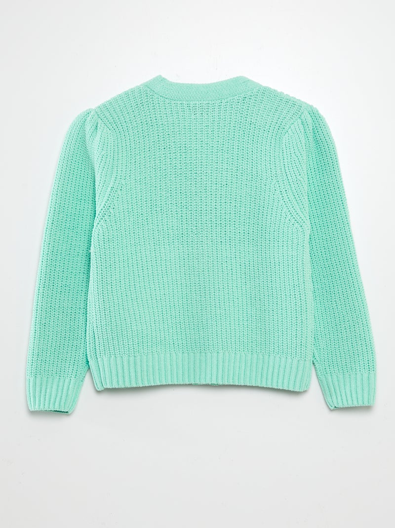 Cardigan in maglia doudou VERDE - Kiabi