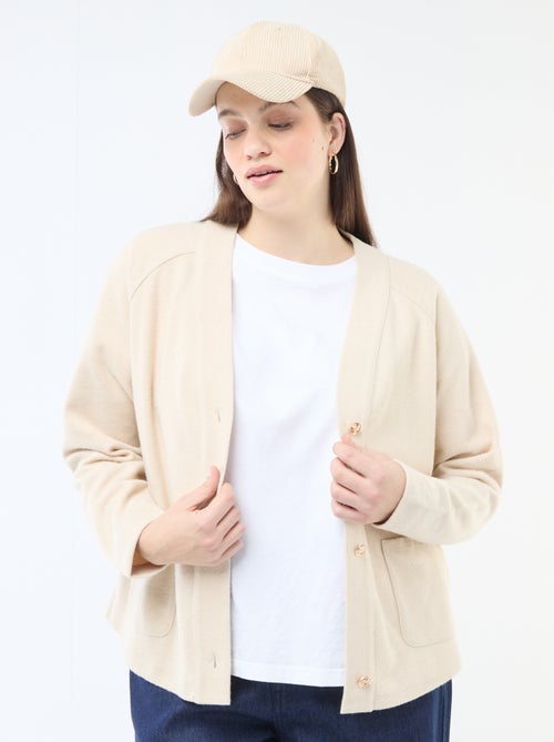 Cardigan in maglia effetto peluche - Kiabi