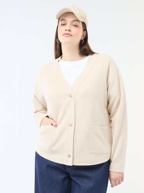 Cardigan in maglia effetto peluche - Kiabi
