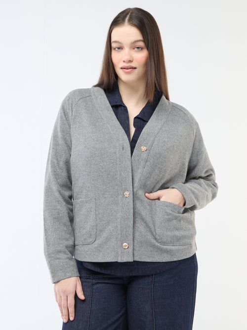 Cardigan in maglia effetto peluche - Kiabi