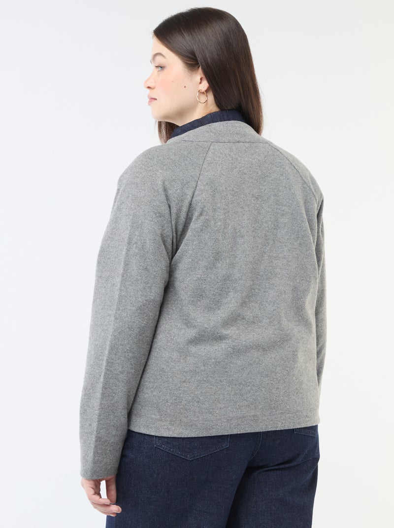 Cardigan in maglia effetto peluche Grigio - Kiabi
