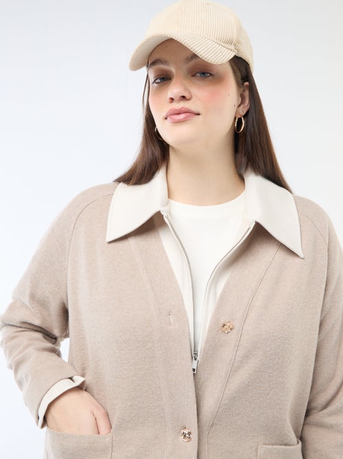 Cardigan in maglia effetto peluche - Kiabi