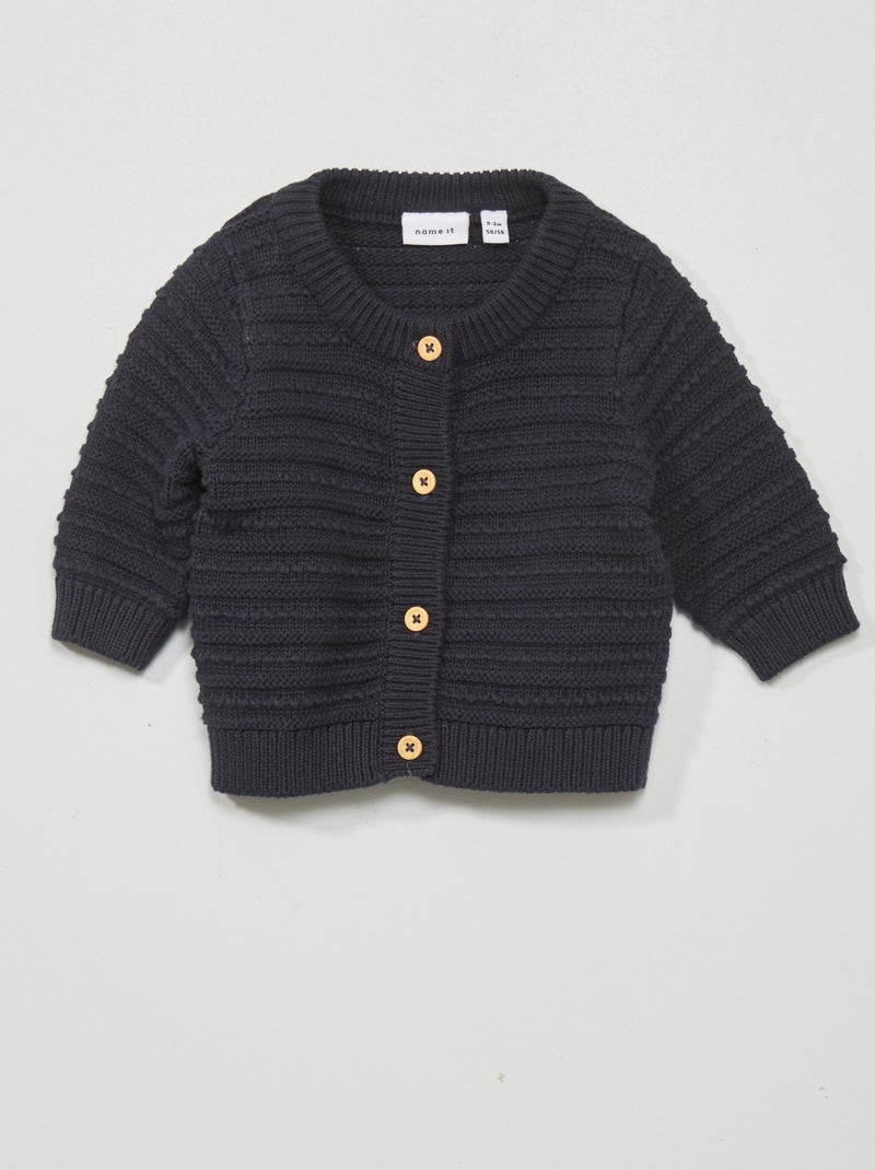 Cardigan in maglia fantasia BLU - Kiabi