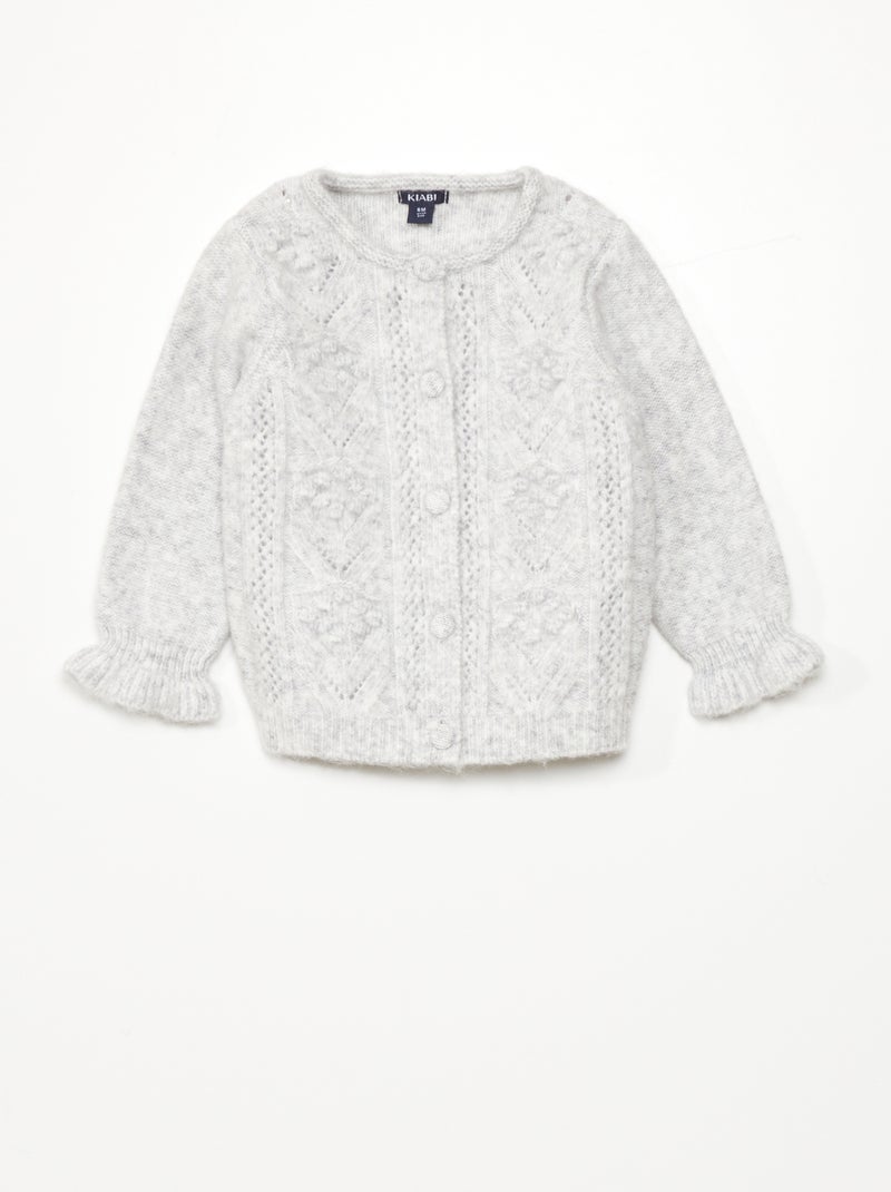 Cardigan in maglia fantasia GRIGIO - Kiabi