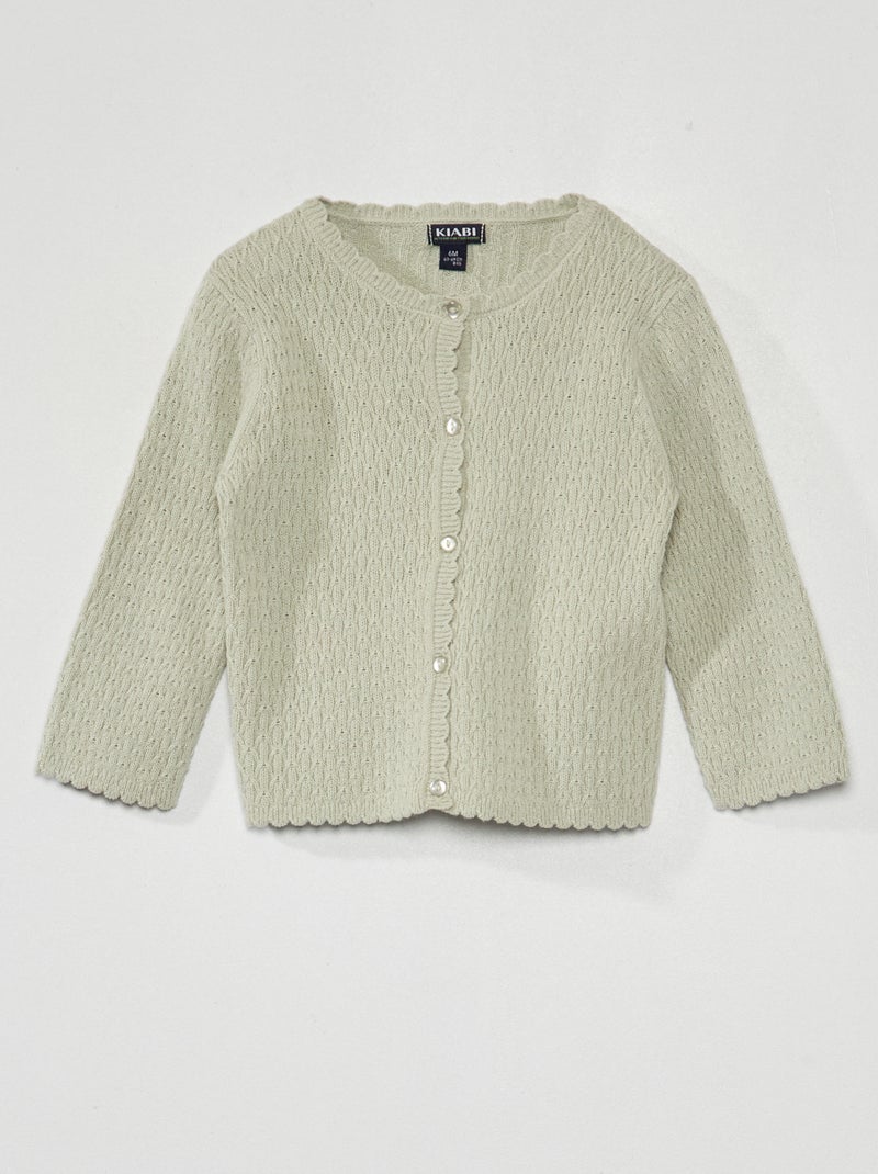 Cardigan in maglia fantasia grigio mercurio - Kiabi