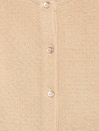 Cardigan in maglia fantasia traforata