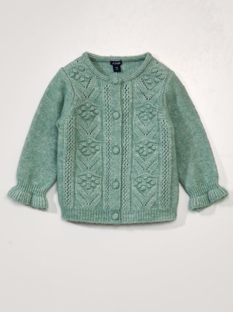Cardigan in maglia fantasia VERDE - Kiabi