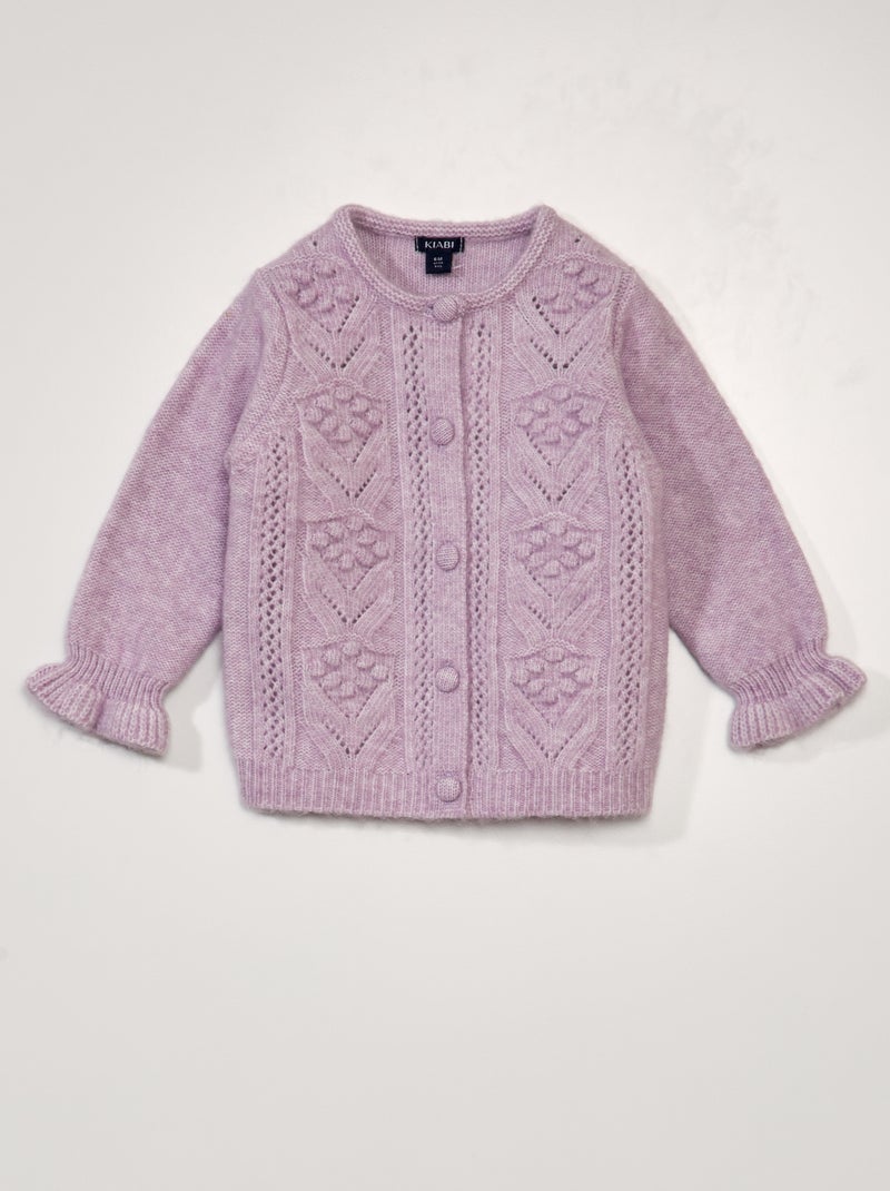 Cardigan in maglia fantasia VIOLA - Kiabi