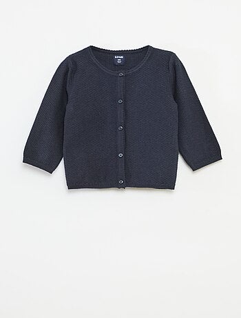 Cardigan in maglia fine a tinta unita
