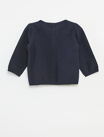 Cardigan in maglia fine a tinta unita