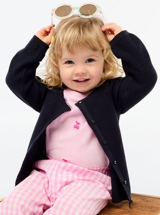Cardigan in maglia fine a tinta unita