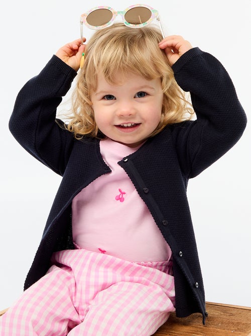 Cardigan in maglia fine a tinta unita - Kiabi