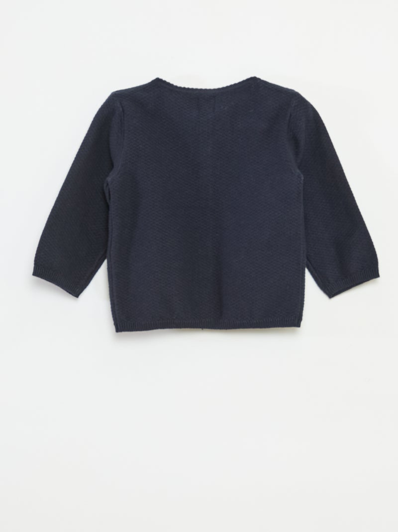 Cardigan in maglia fine a tinta unita Blu - Kiabi