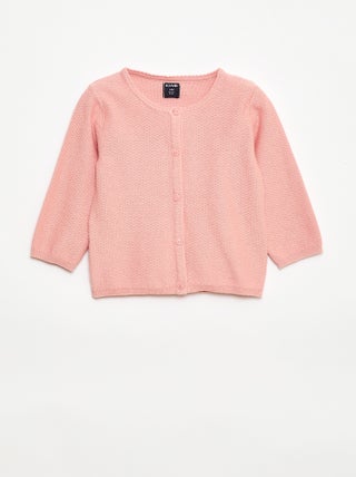 Cardigan in maglia fine a tinta unita