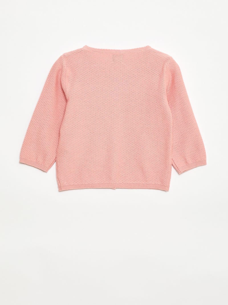 Cardigan in maglia fine a tinta unita Rosa - Kiabi