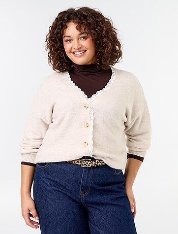 Cardigan in maglia fine