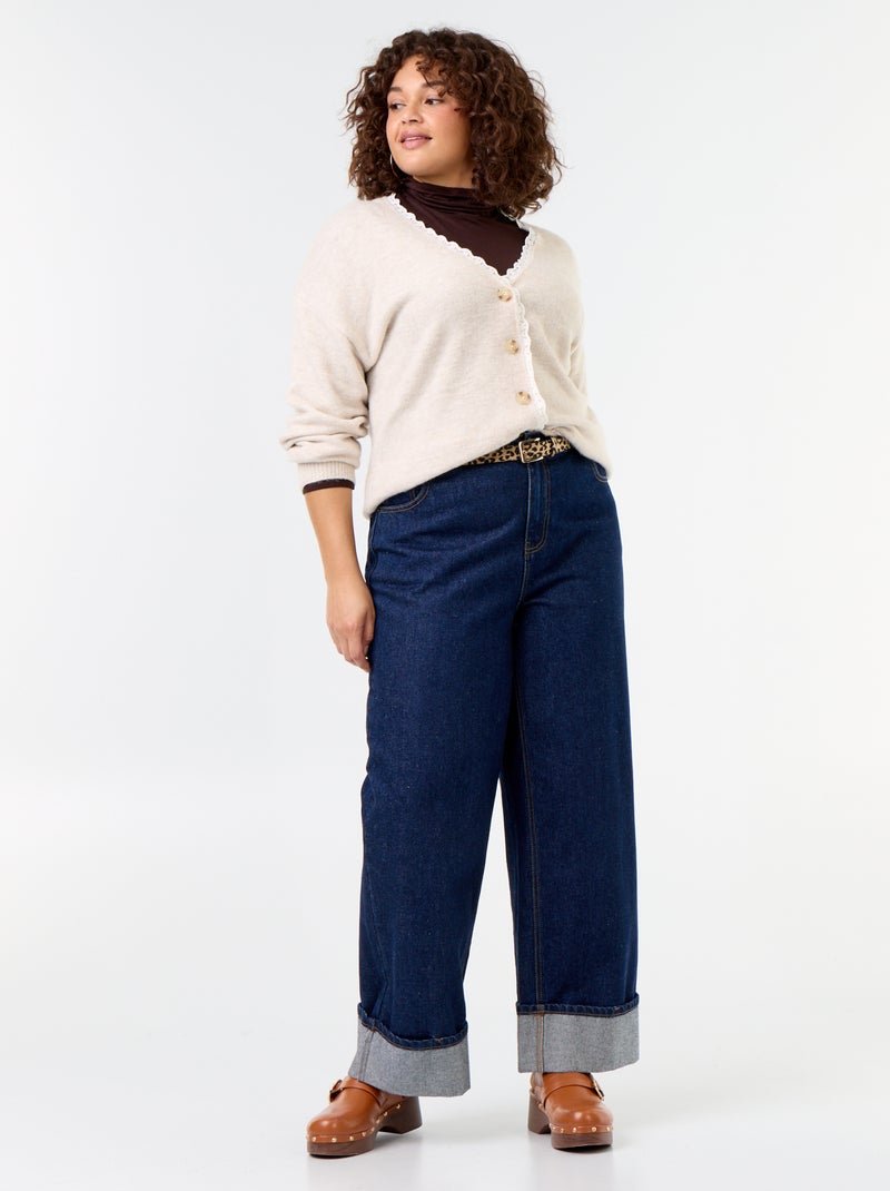 Cardigan in maglia fine Beige - Kiabi