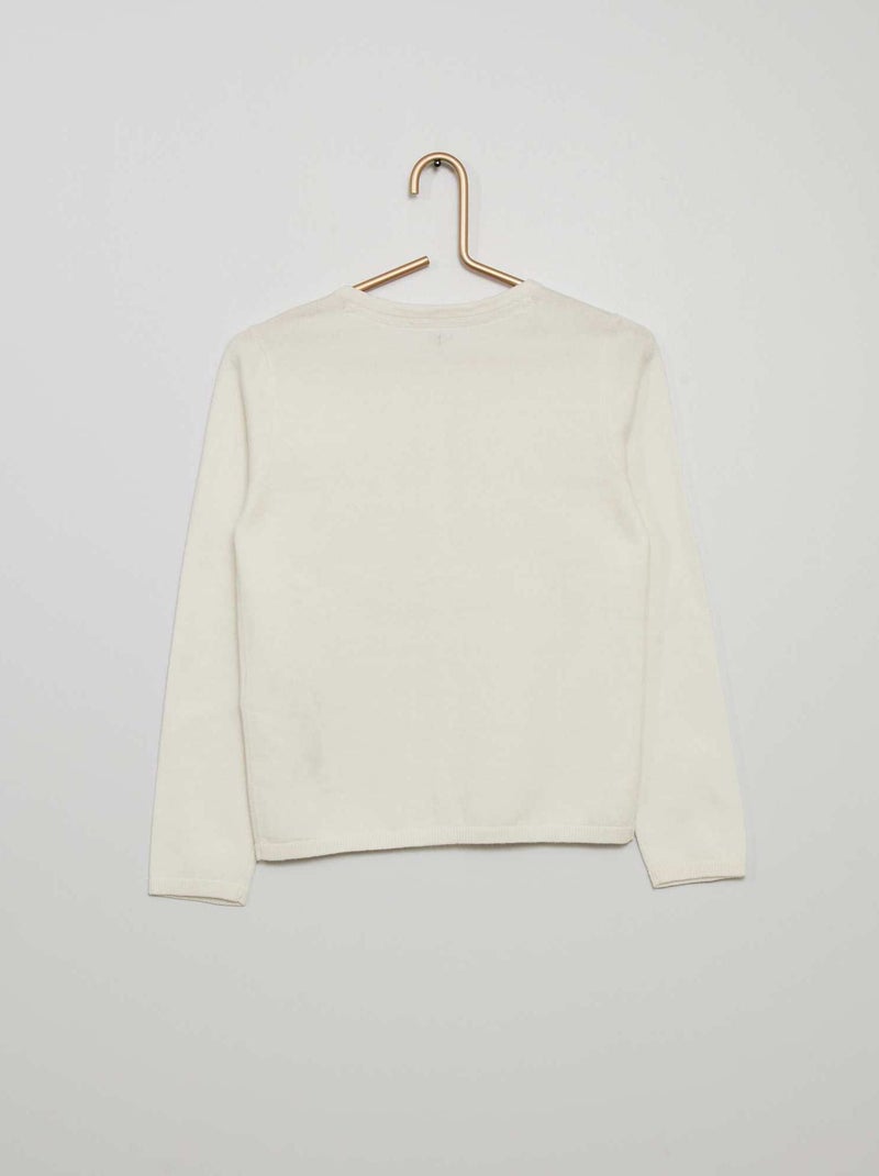 Cardigan in maglia fine Bianco - Kiabi