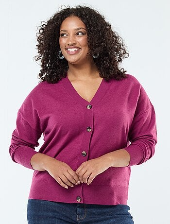 Cardigan in maglia fine con apertura abbottonata