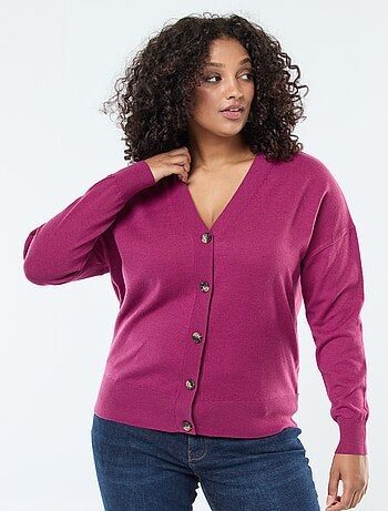 Cardigan in maglia fine con apertura abbottonata