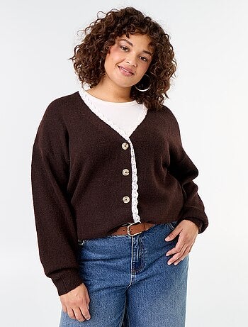 Cardigan in maglia fine