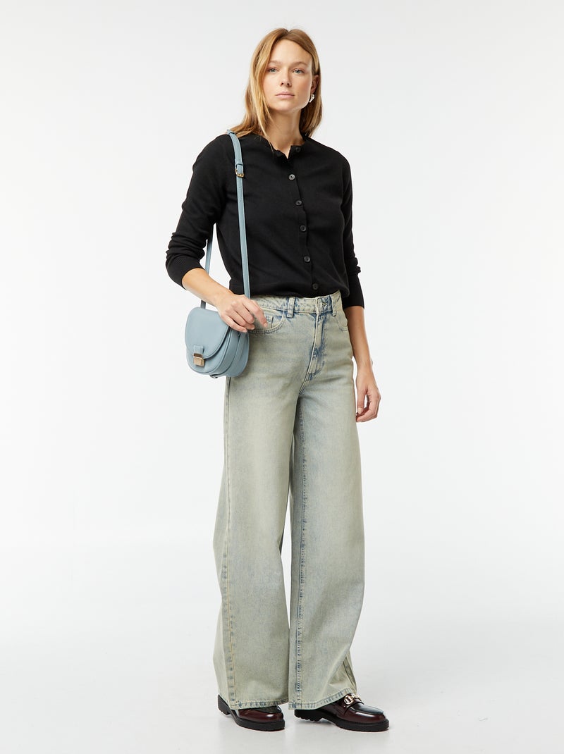 Cardigan in maglia fine nero - Kiabi