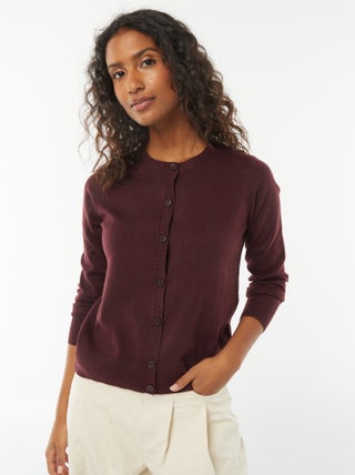 Cardigan in maglia fine