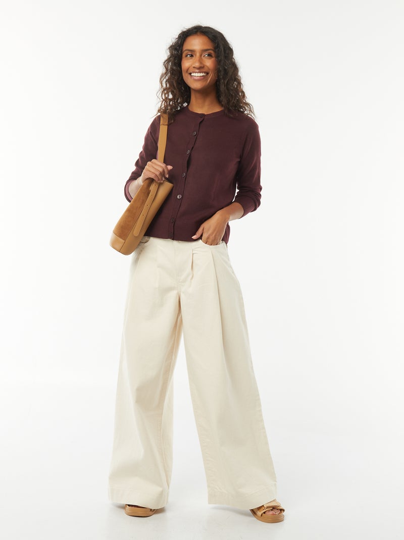 Cardigan in maglia fine Rosso - Kiabi