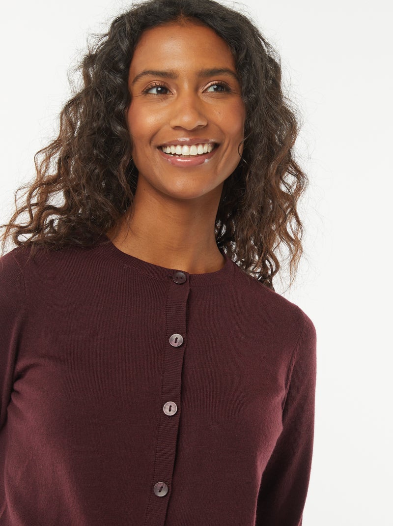 Cardigan in maglia fine Rosso - Kiabi