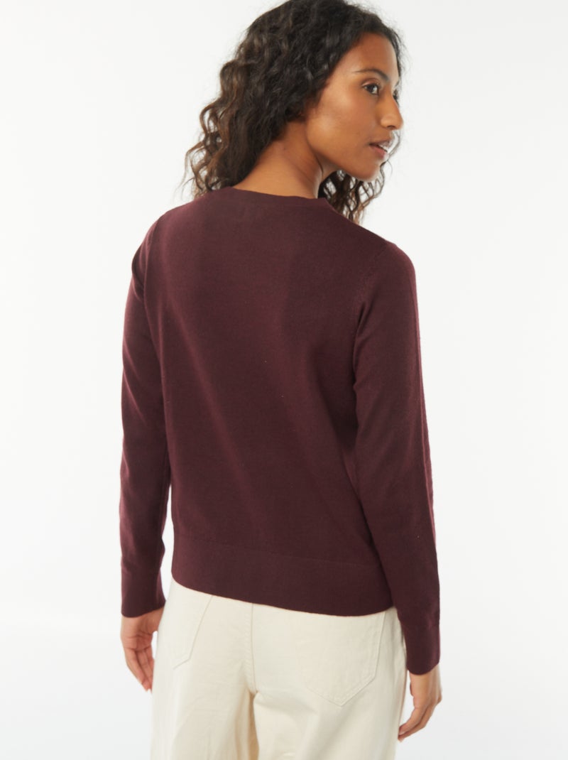Cardigan in maglia fine Rosso - Kiabi