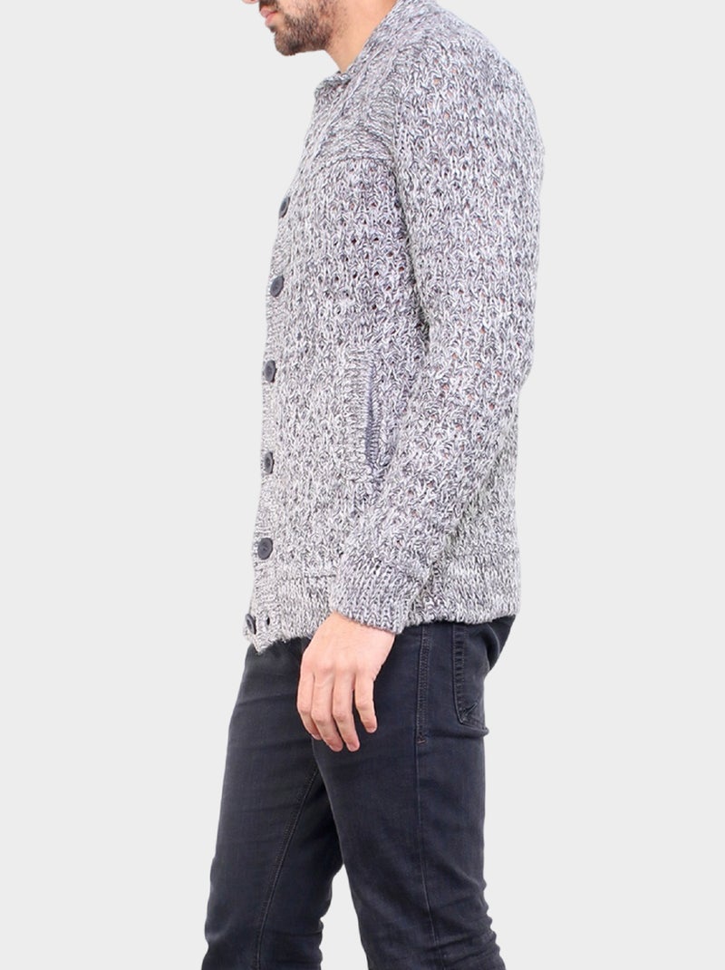 Cardigan in maglia Grigio - Kiabi