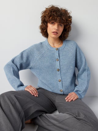 Cardigan in maglia grossa