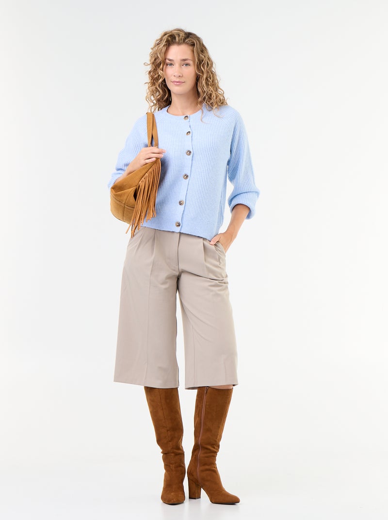 Cardigan in maglia grossa Blu - Kiabi
