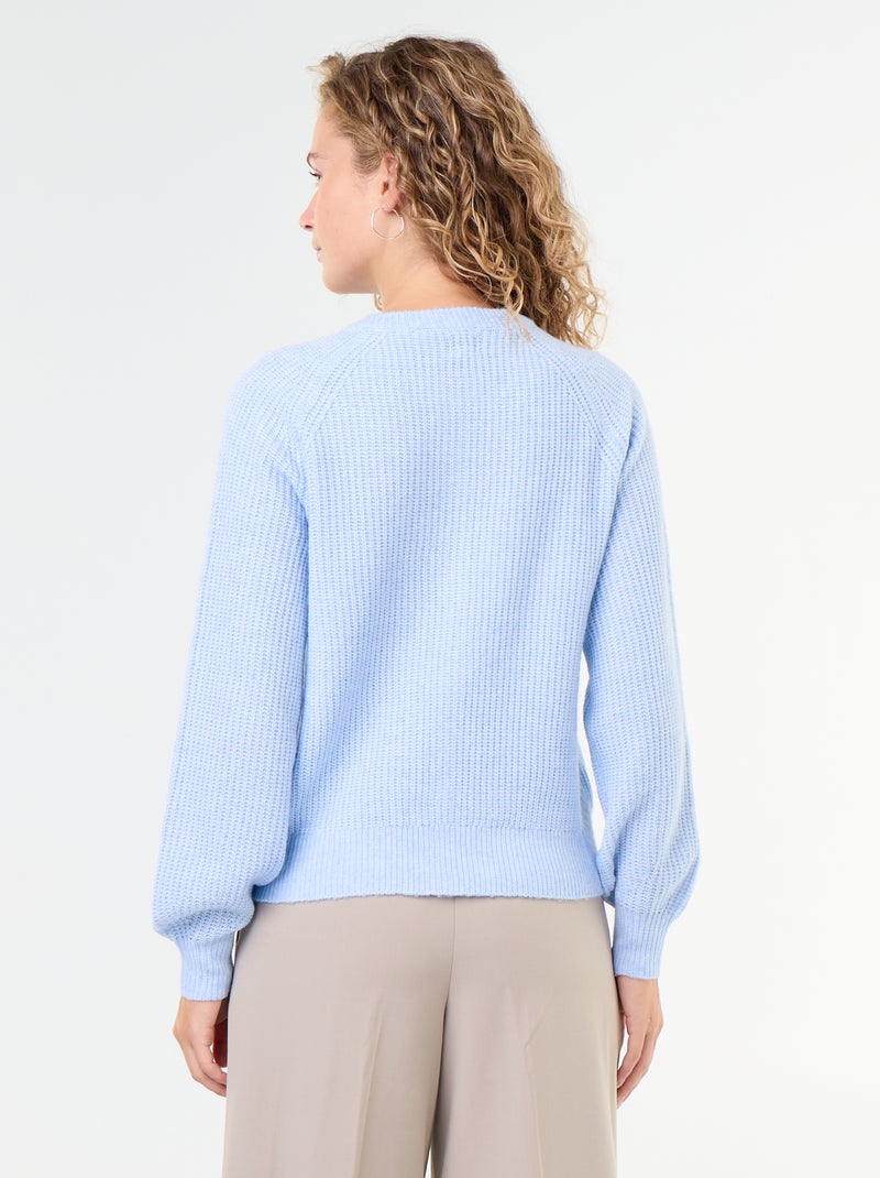 Cardigan in maglia grossa Blu - Kiabi