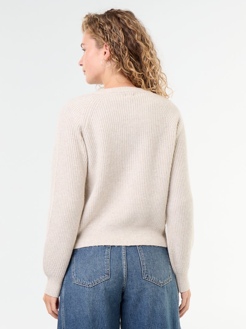 Cardigan in maglia grossa Grigio - Kiabi