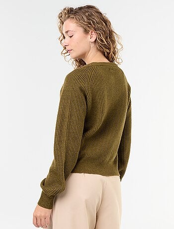 Cardigan in maglia grossa