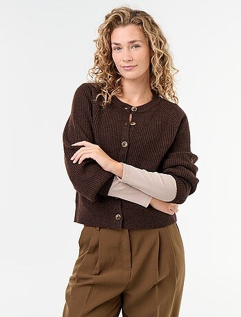 Cardigan in maglia grossa