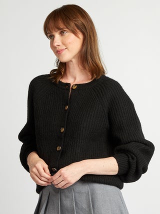 Cardigan in maglia grossa