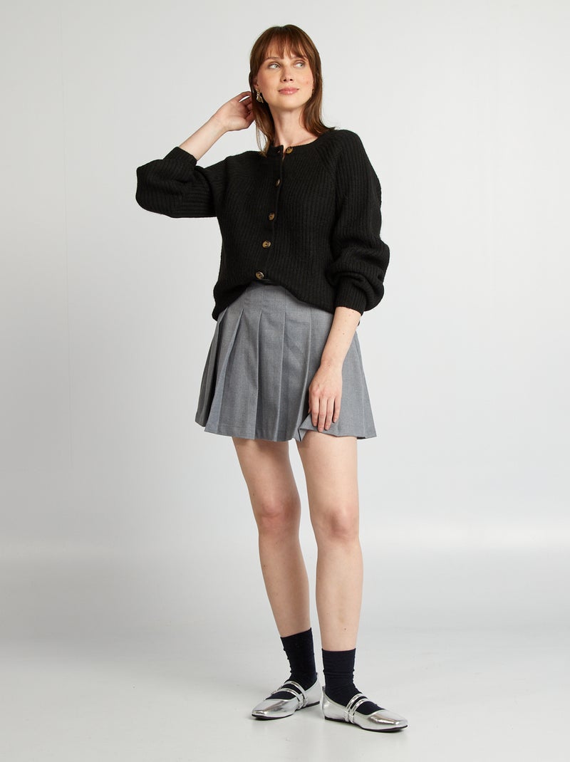 Cardigan in maglia grossa nero - Kiabi