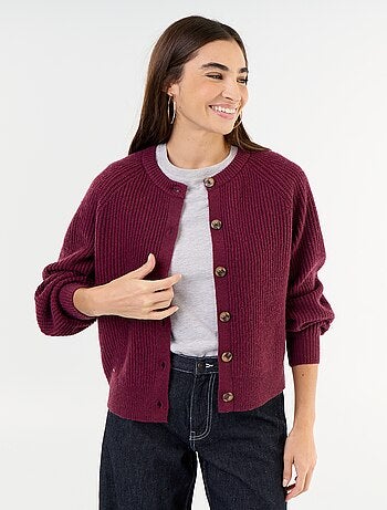 Cardigan in maglia grossa