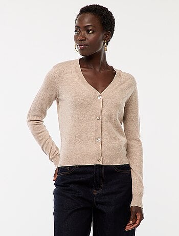 Cardigan in maglia leggera con scollo a V