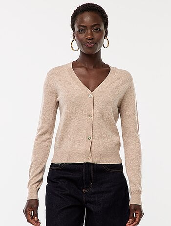 Cardigan in maglia leggera con scollo a V