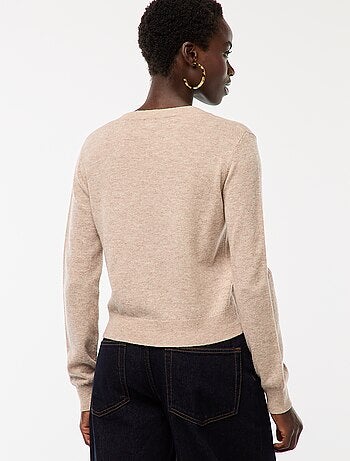 Cardigan in maglia leggera con scollo a V